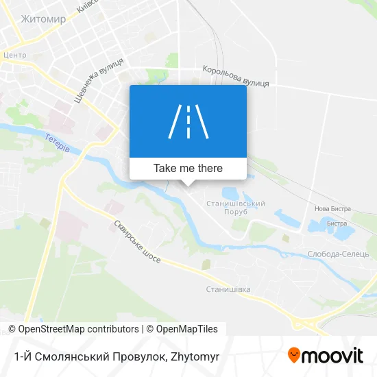 Карта 1-Й Смолянський Провулок
