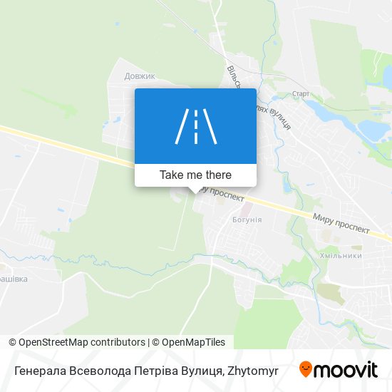 Генерала Всеволода Петріва Вулиця map