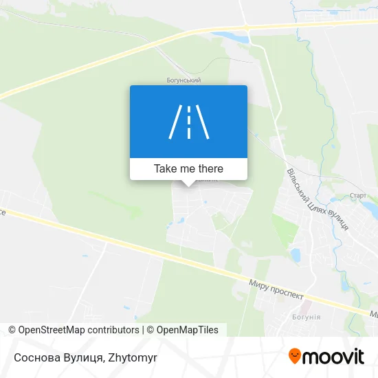 Карта Соснова Вулиця