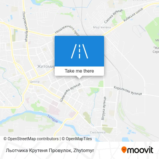 Карта Льотчика Крутеня Провулок