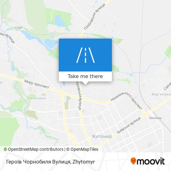 Героїв Чорнобиля Вулиця map