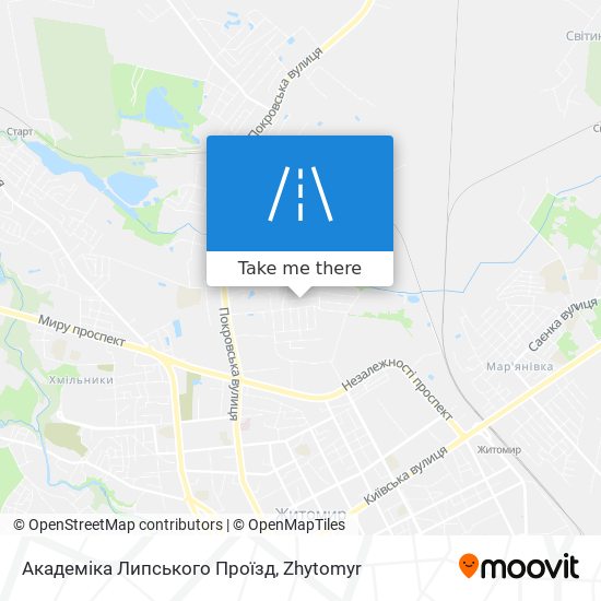 Академіка Липського Проїзд map