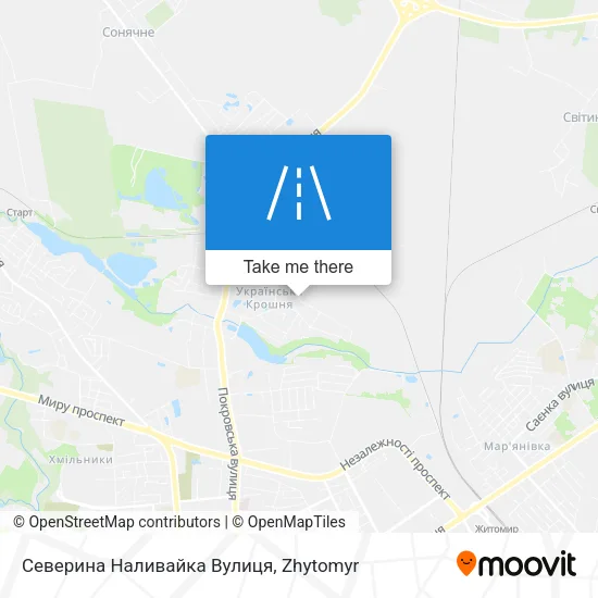 Карта Северина Наливайка Вулиця