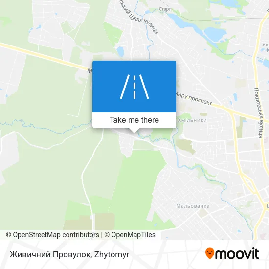 Карта Живичний Провулок