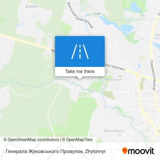 Карта Генерала Жуковського Провулок