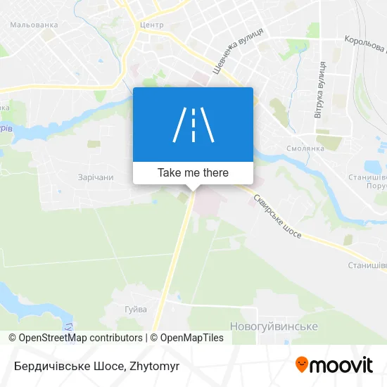 Карта Бердичівське Шосе