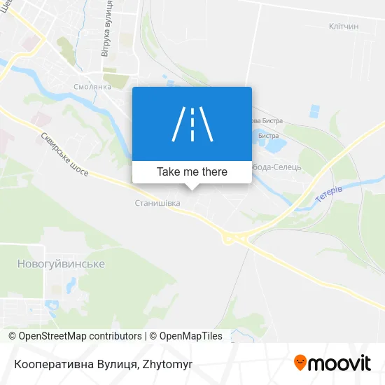 Карта Кооперативна Вулиця