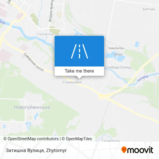Карта Затишна Вулиця