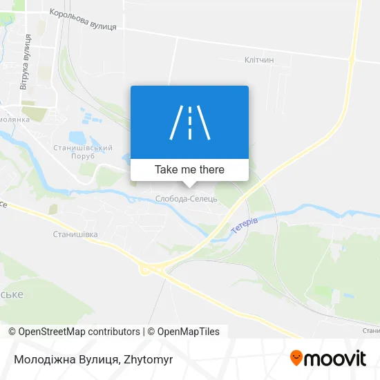 Карта Молодіжна Вулиця