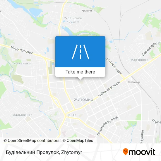 Карта Будівельний Провулок