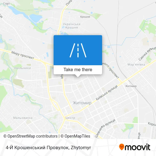 Карта 4-Й Крошенський Провулок