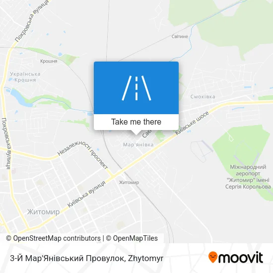 Карта 3-Й Мар'Янівський Провулок