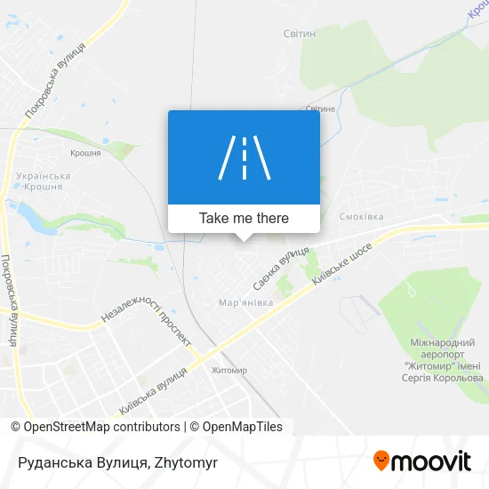 Карта Руданська Вулиця
