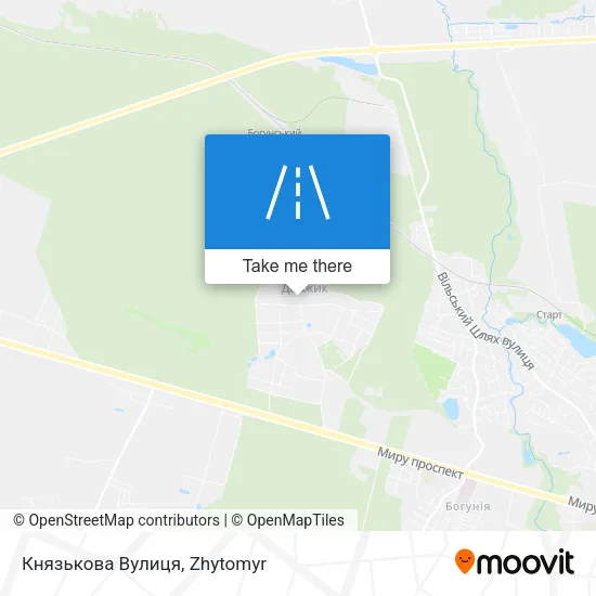 Карта Князькова Вулиця