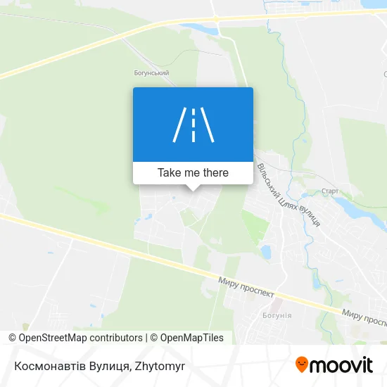 Карта Космонавтів Вулиця