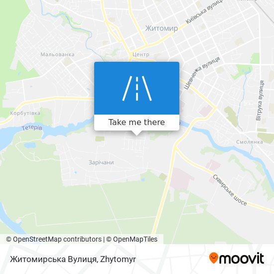 Житомирська Вулиця map