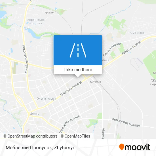 Карта Меблевий Провулок