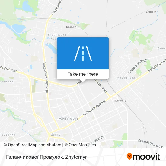 Карта Галанчикової Провулок