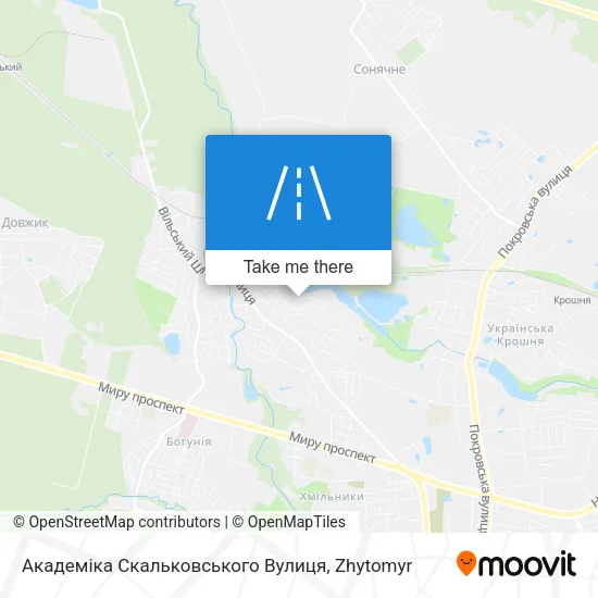 Карта Академіка Скальковського Вулиця