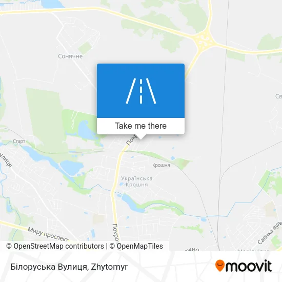 Карта Білоруська Вулиця