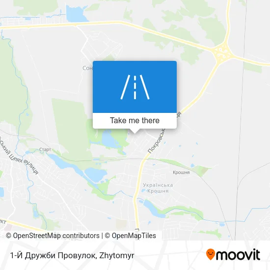 Карта 1-Й Дружби Провулок