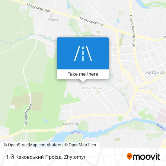 Карта 1-Й Каховський Проїзд