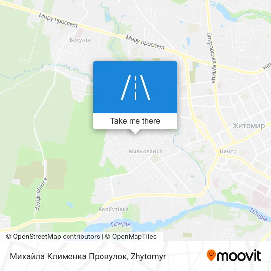 Карта Михайла Клименка Провулок