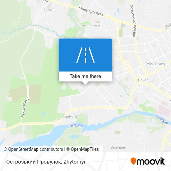 Карта Острозький Провулок