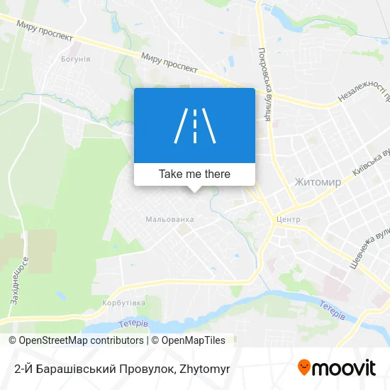 Карта 2-Й Барашівський Провулок
