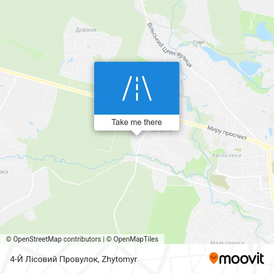 Карта 4-Й Лісовий Провулок