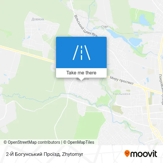 Карта 2-Й Богунський Проїзд