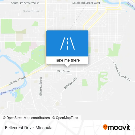 Bellecrest Drive map