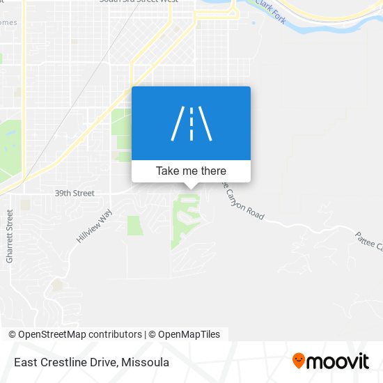 East Crestline Drive map