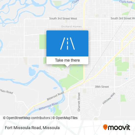 Fort Missoula Road map