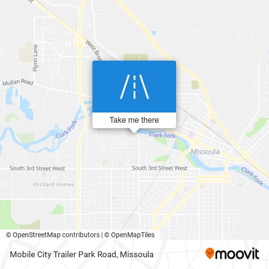 Mobile City Trailer Park Road map