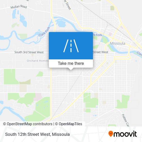 Mapa de South 12th Street West