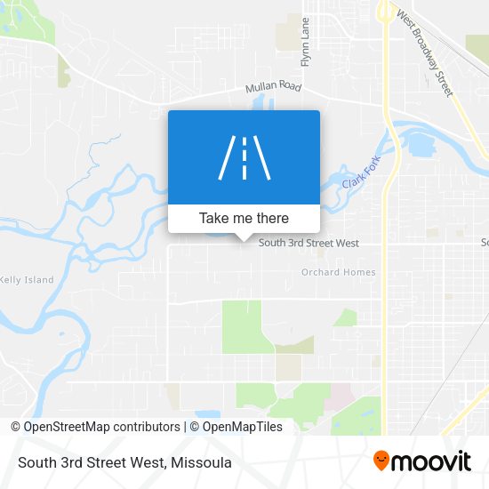 South 3rd Street West map