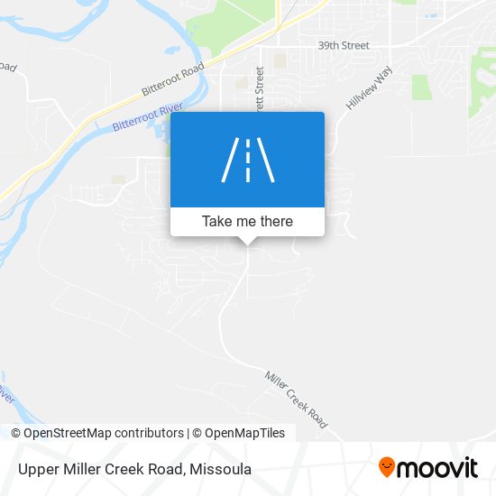 Upper Miller Creek Road map