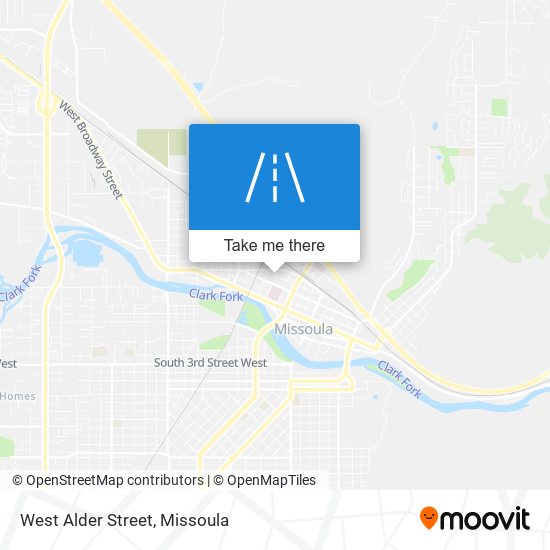 West Alder Street map