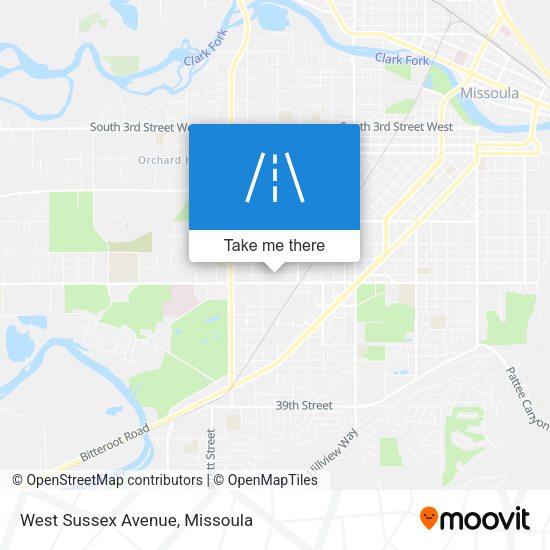 Mapa de West Sussex Avenue