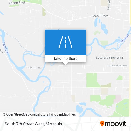 South 7th Street West map