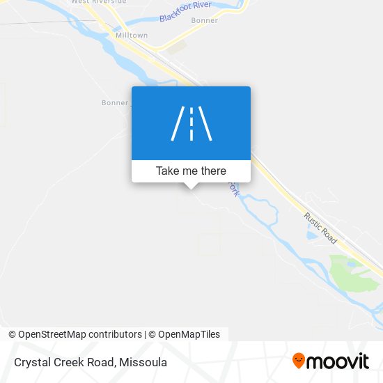 Crystal Creek Road map
