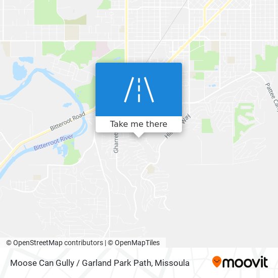Moose Can Gully / Garland Park Path map