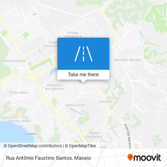 Rua Antônio Faustino Santos map