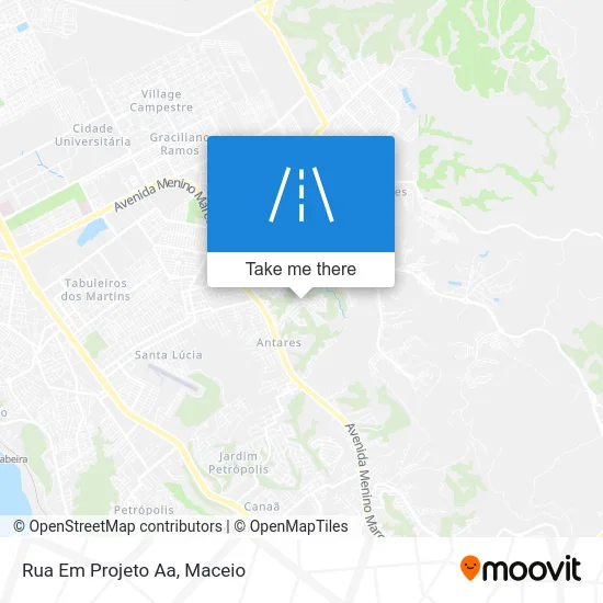 Rua Em Projeto Aa map