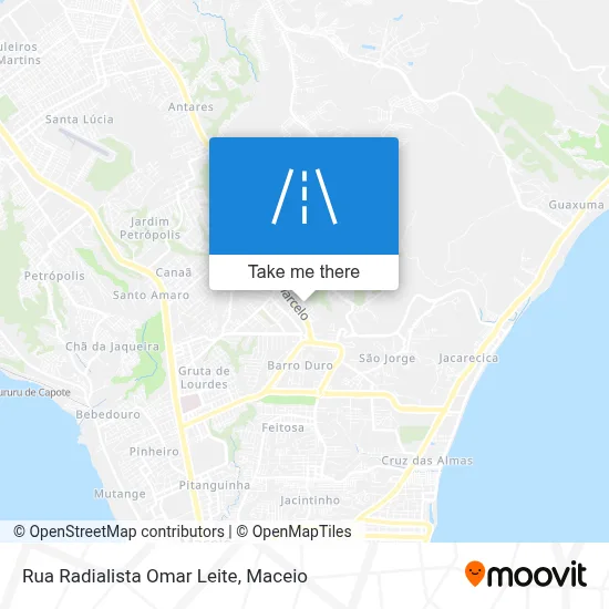 Rua Radialista Omar Leite map