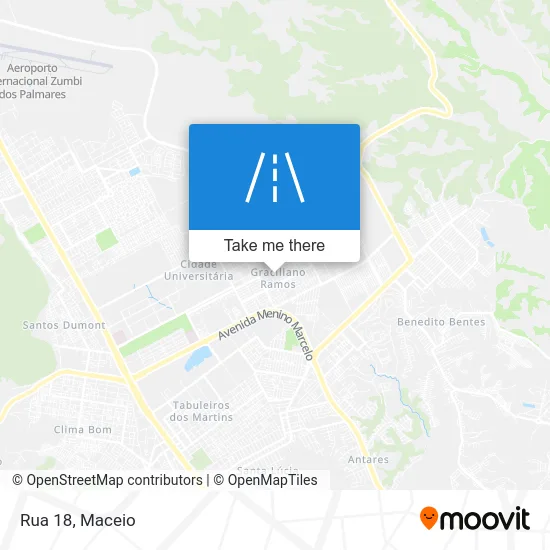 Rua 18 map