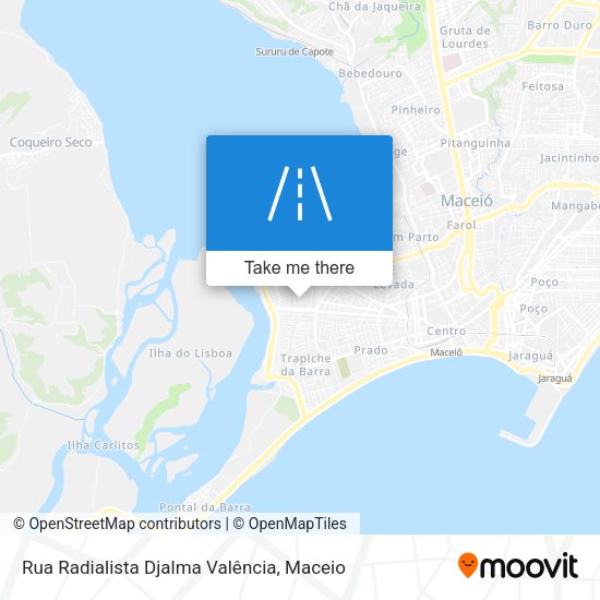 Rua Radialista Djalma Valência map