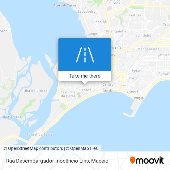 Mapa Rua Desembargador Inocêncio Lins