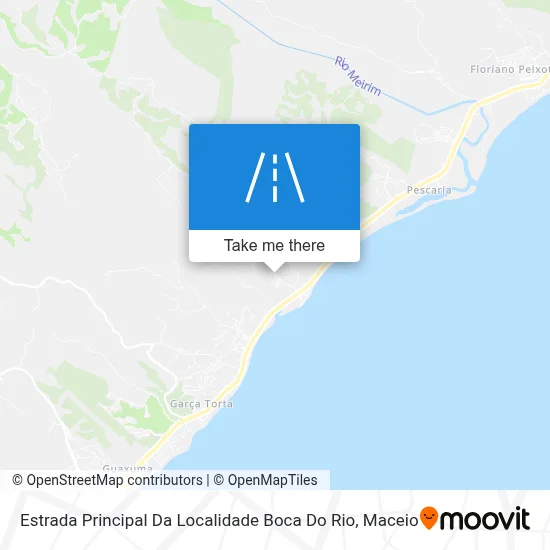 Estrada Principal Da Localidade Boca Do Rio map